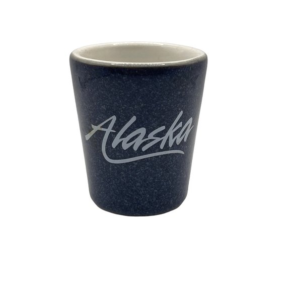 Alaska Ceramic Collector Shot Glass Blue 1.5 ounce - Picture 1 of 6